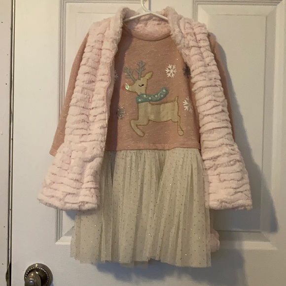 Mud Pie Girls Christmas Dress 4T - Picture 3 of 7